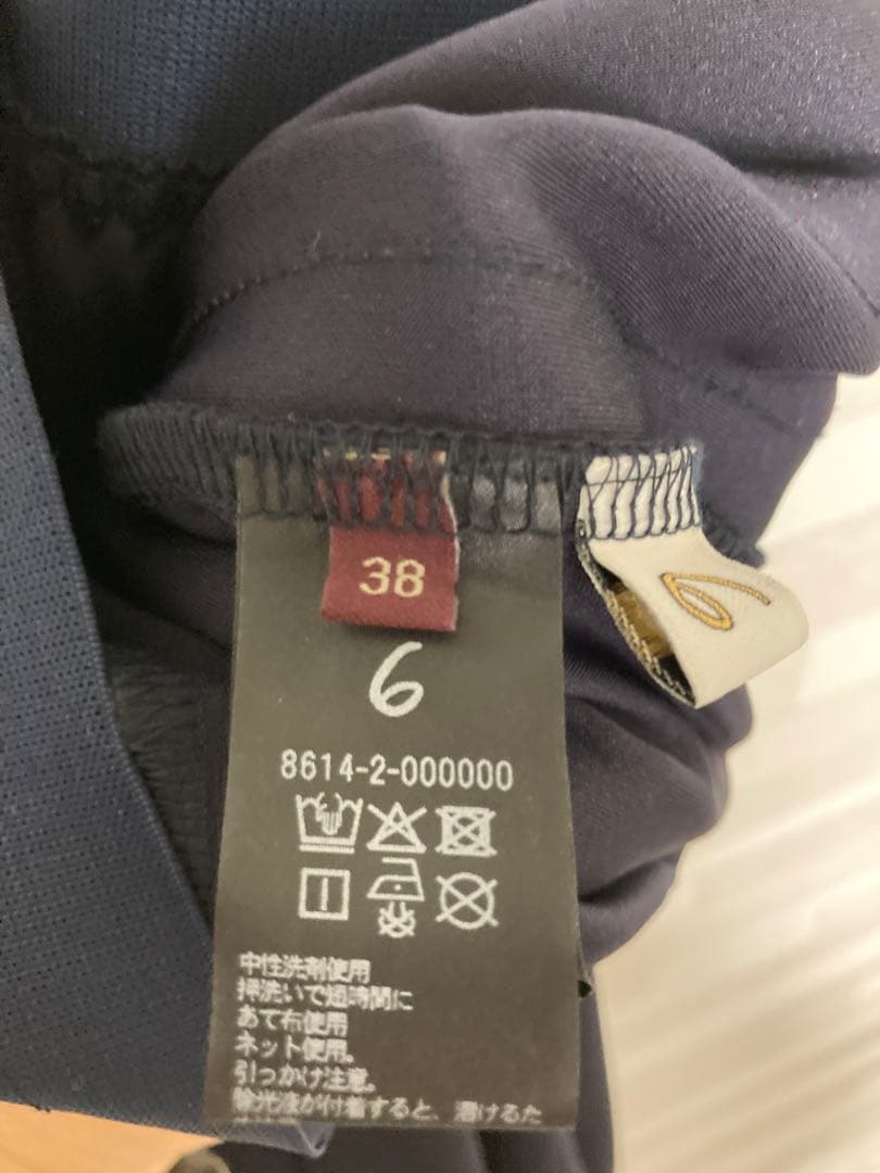 ＜6(ROKU)＞ライン パンツ　ネイビー　38