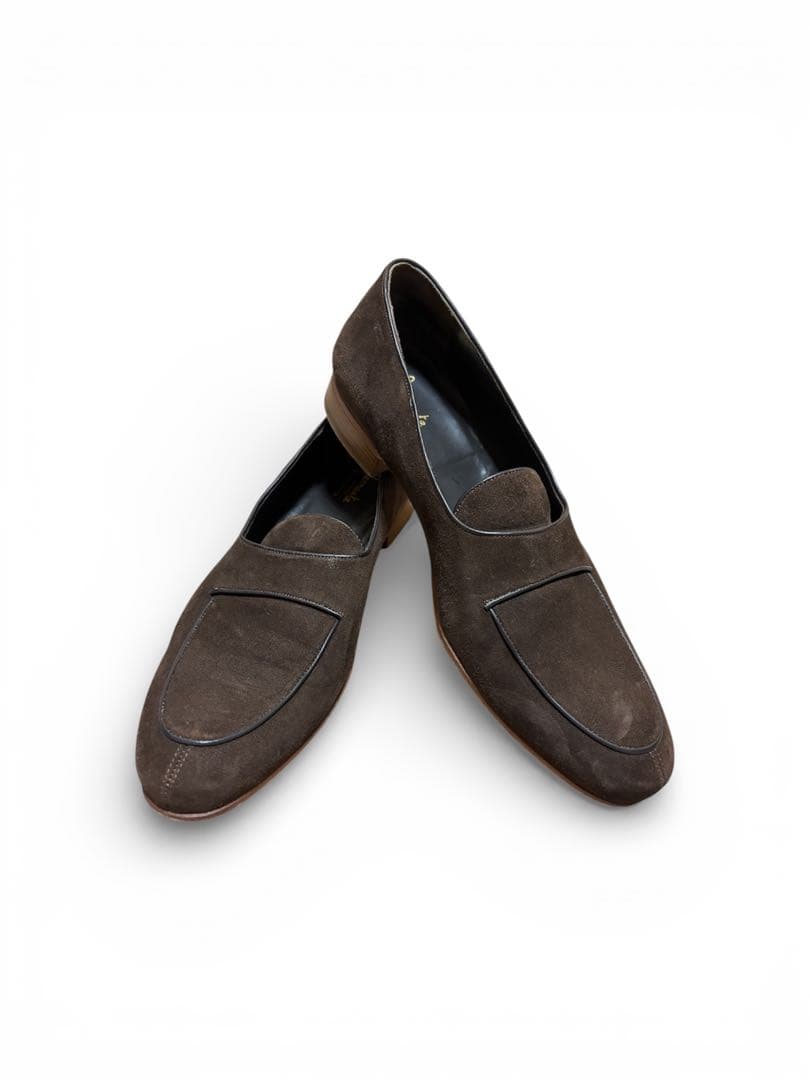 つかさFerrante スエード ローファー ブラウン