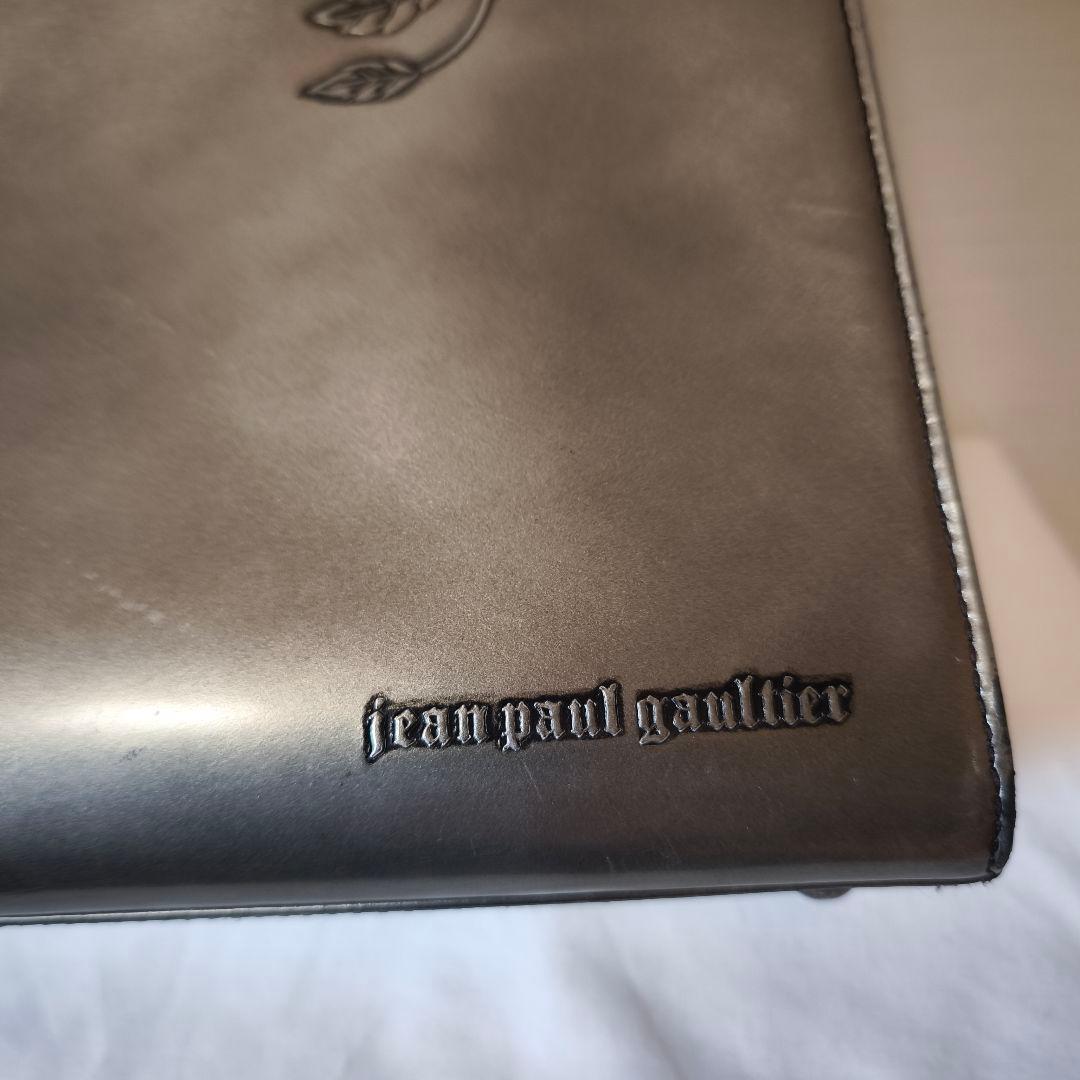 ジャンポールゴルチエ ニューローズ 薔薇 エンボス レザーバッグ