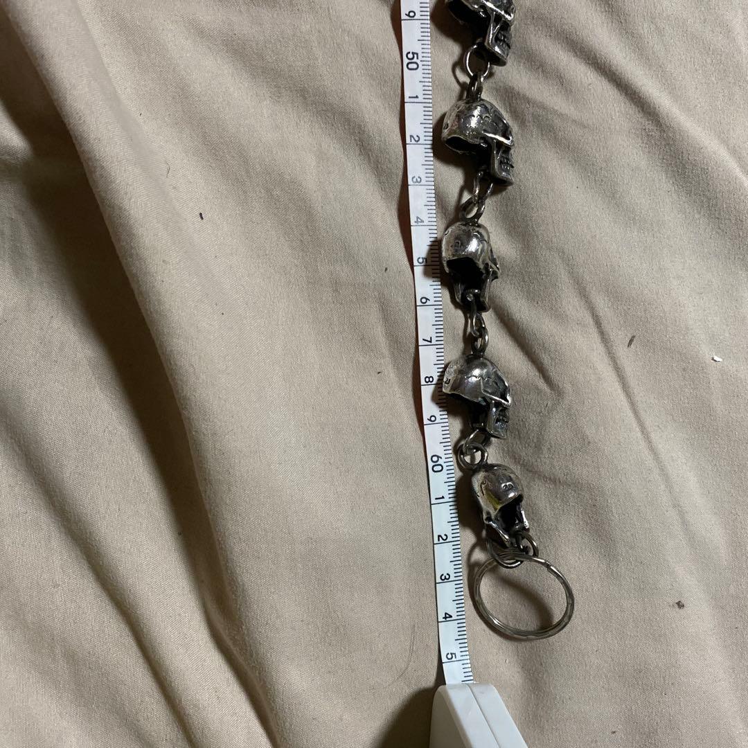 シルバー925 スカル　ウォレットチェーン