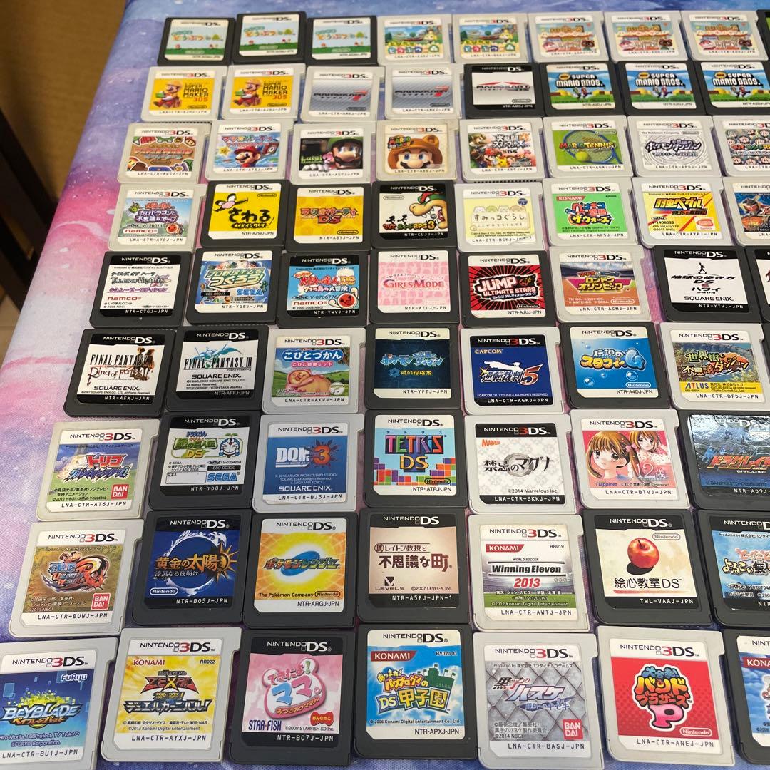 DS/3DSソフトまとめ売り ソフトのみ105本 ケースあり14本 合計119本
