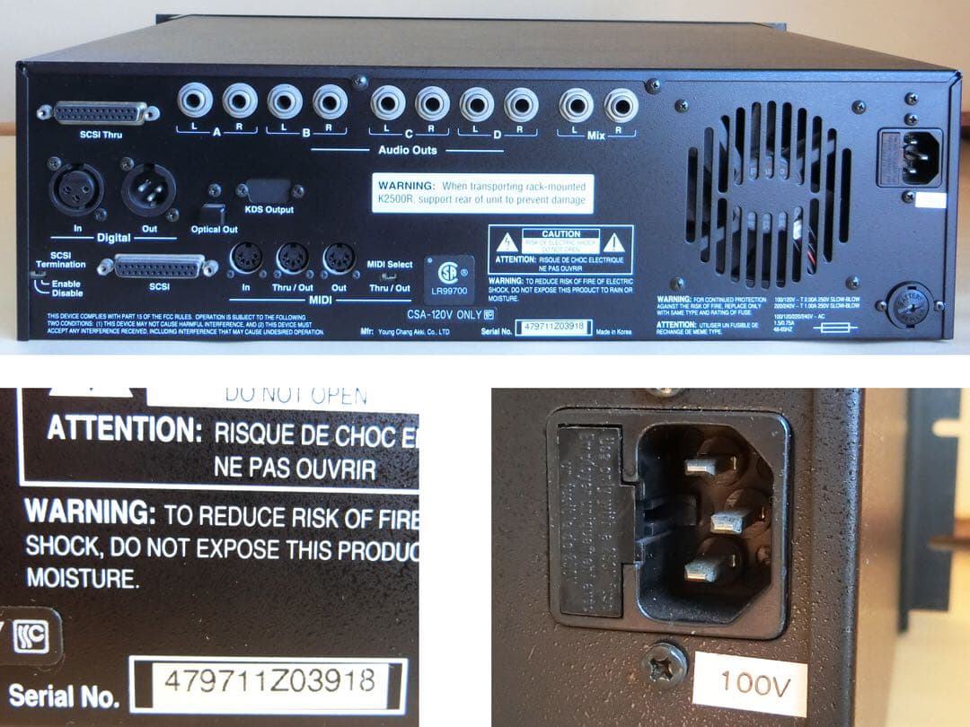 値下げ KURZWEIL K2500R サンプルオプション 完動 美品