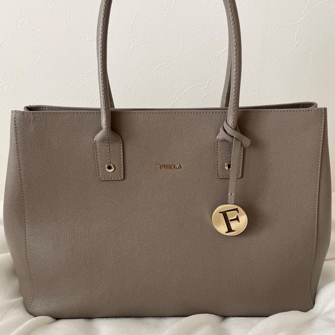 【Amy】FURLA フルラ バッグ A4 トートバッグ ベージュ