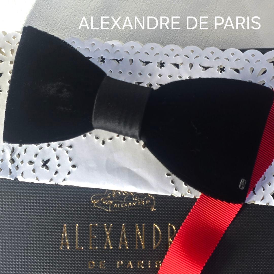 ALEXANDRE DE PARIS　かわいいリボンバレッタ　ブラック