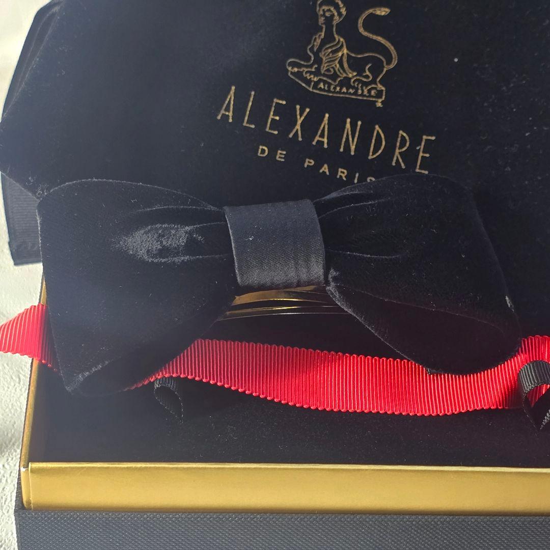 ALEXANDRE DE PARIS　かわいいリボンバレッタ　ブラック