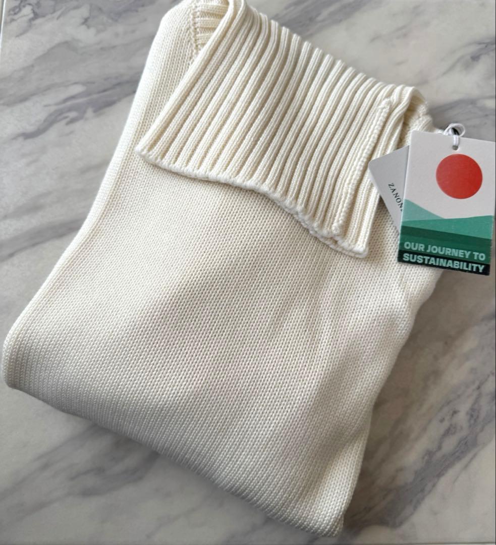 【新品未使用】ZANONE（ザノーネ）5ゲージウールソリッドタートルネックニット