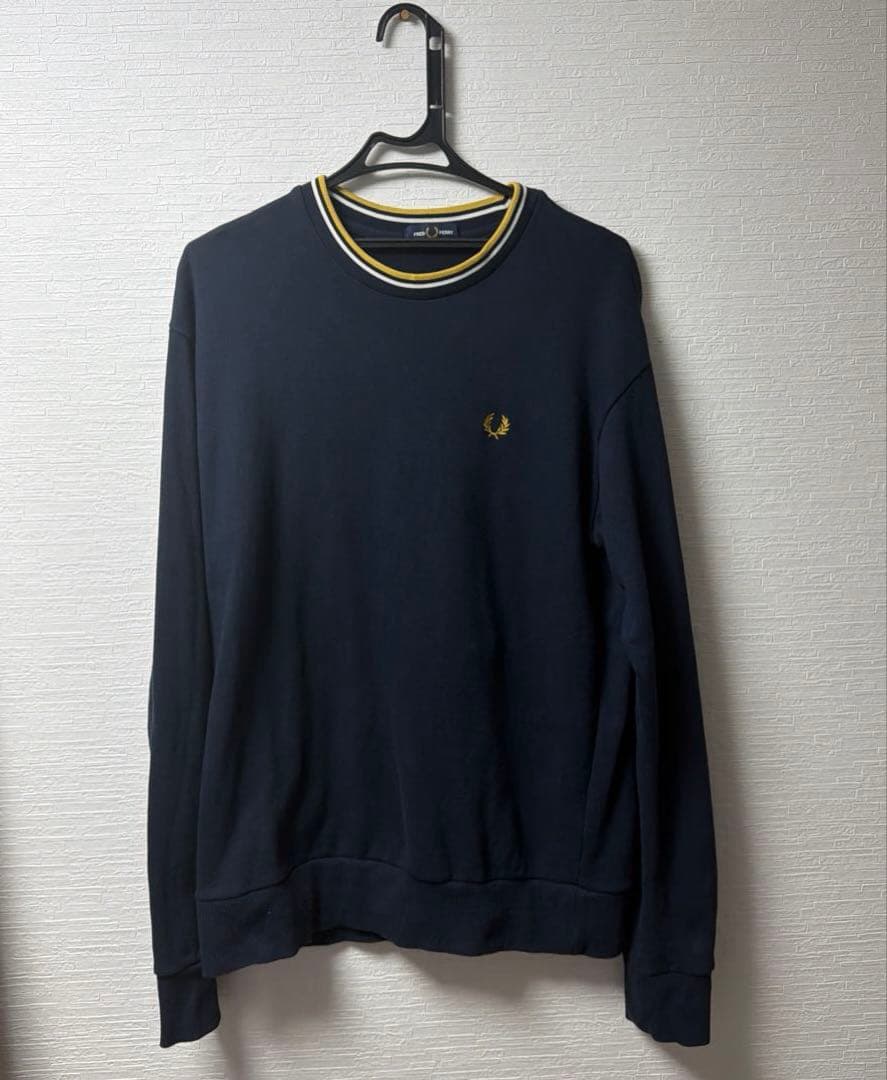 FREDPERRY フレッドペリー　トラムラインスウェットXL ブラック