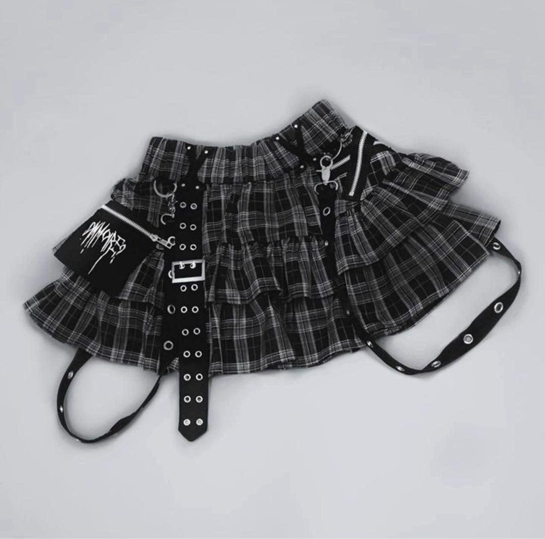dimmoire PUNKフリルミニスカート【チェック】