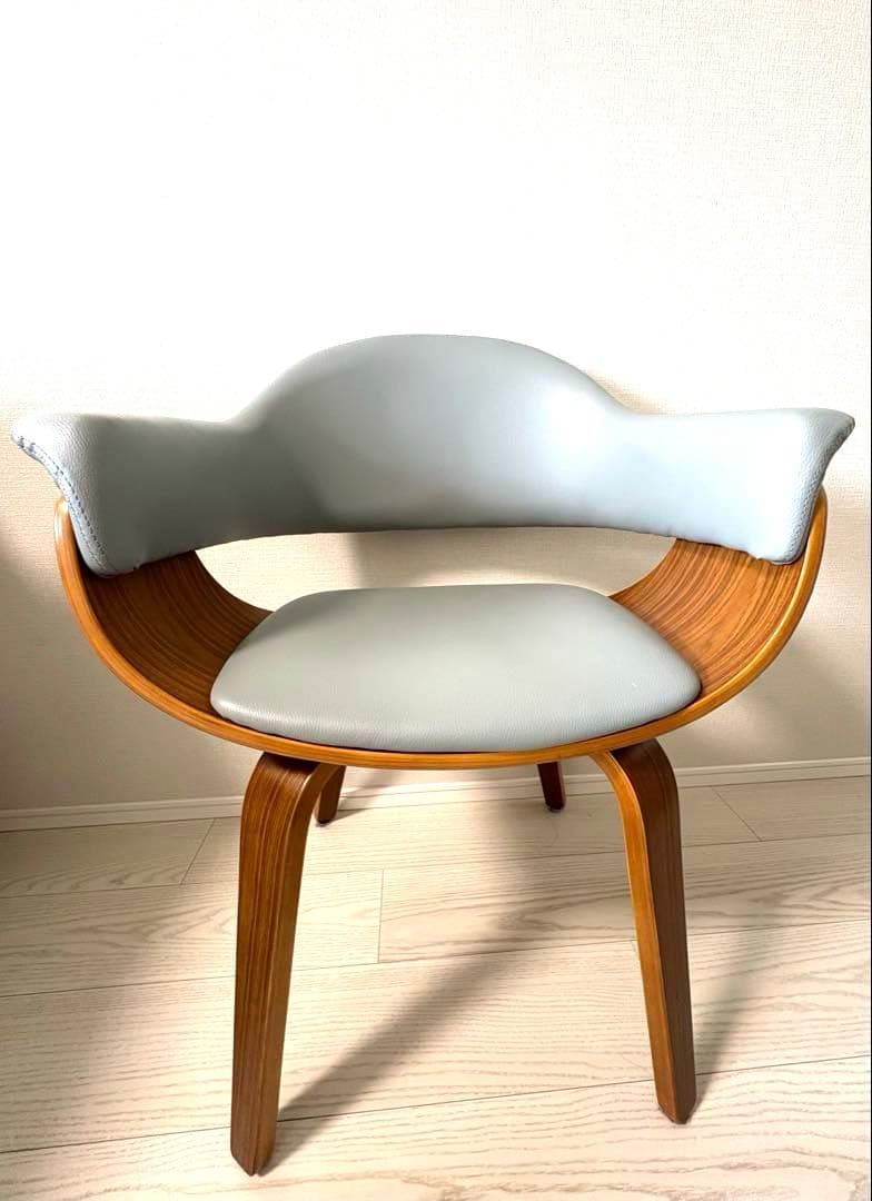 美品 完成品アルメンリビング ダイニングチェア グレー 送料5000円込み