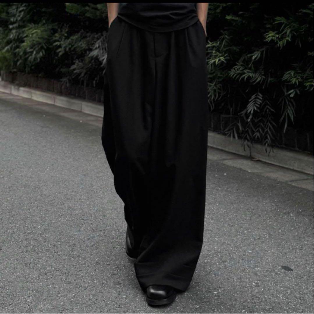 パンツ un peu different tuck wide baggy slacks