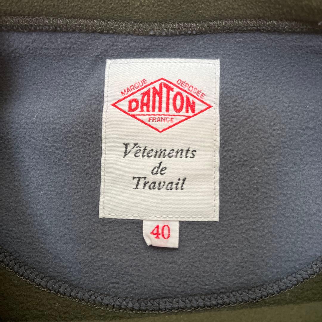 け*ん様 【美品】ダントン フリース プルオーバー 40 オリーブ カーキ