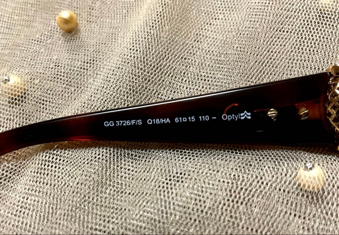 未使用品 GUCCI グッチ サングラス GG3726 ブラウン ベッコウ柄