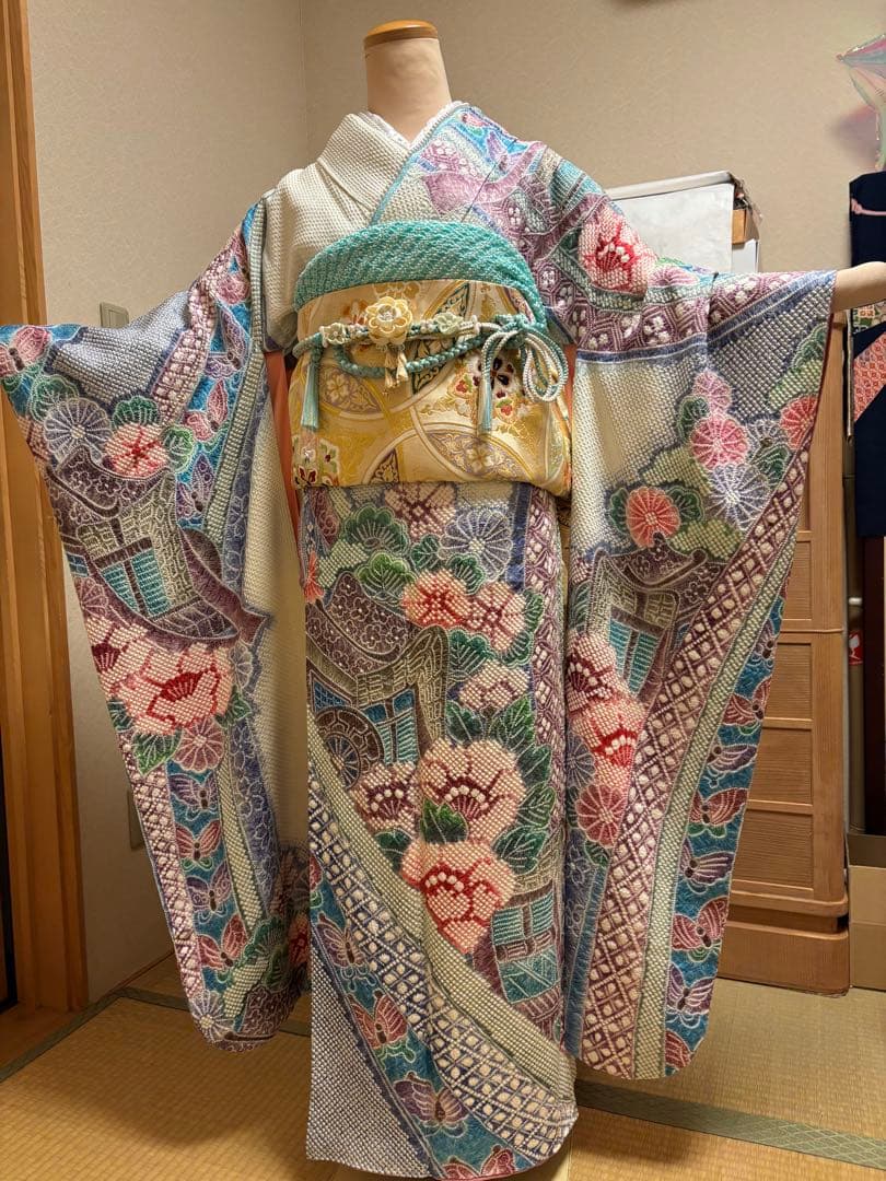藤娘きぬたや総絞り振袖