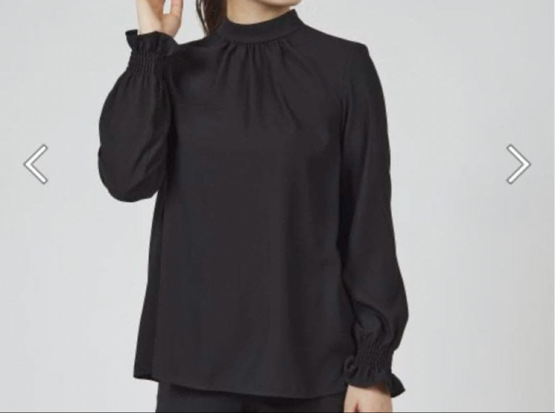 試着のみ　セオリーリュクス　ブラウス　ハイネック　ギャザー