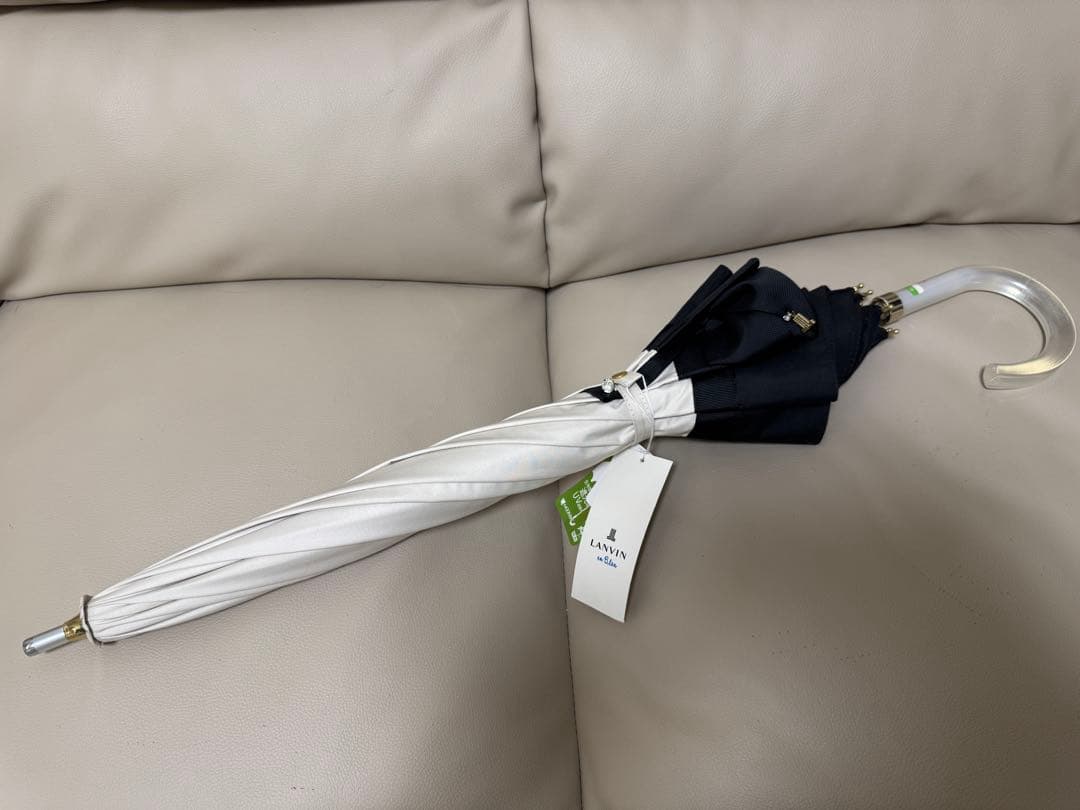 ランバンオンブルー　ビジューリボン　晴雨兼用日傘