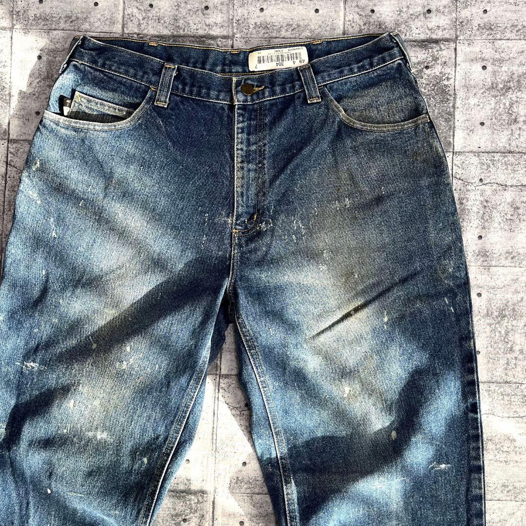 90-00s Carhartt カーハート ペンキダメージ デニムパンツ 36