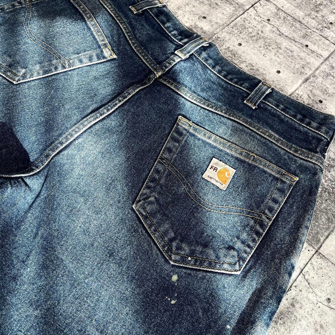 90-00s Carhartt カーハート ペンキダメージ デニムパンツ 36