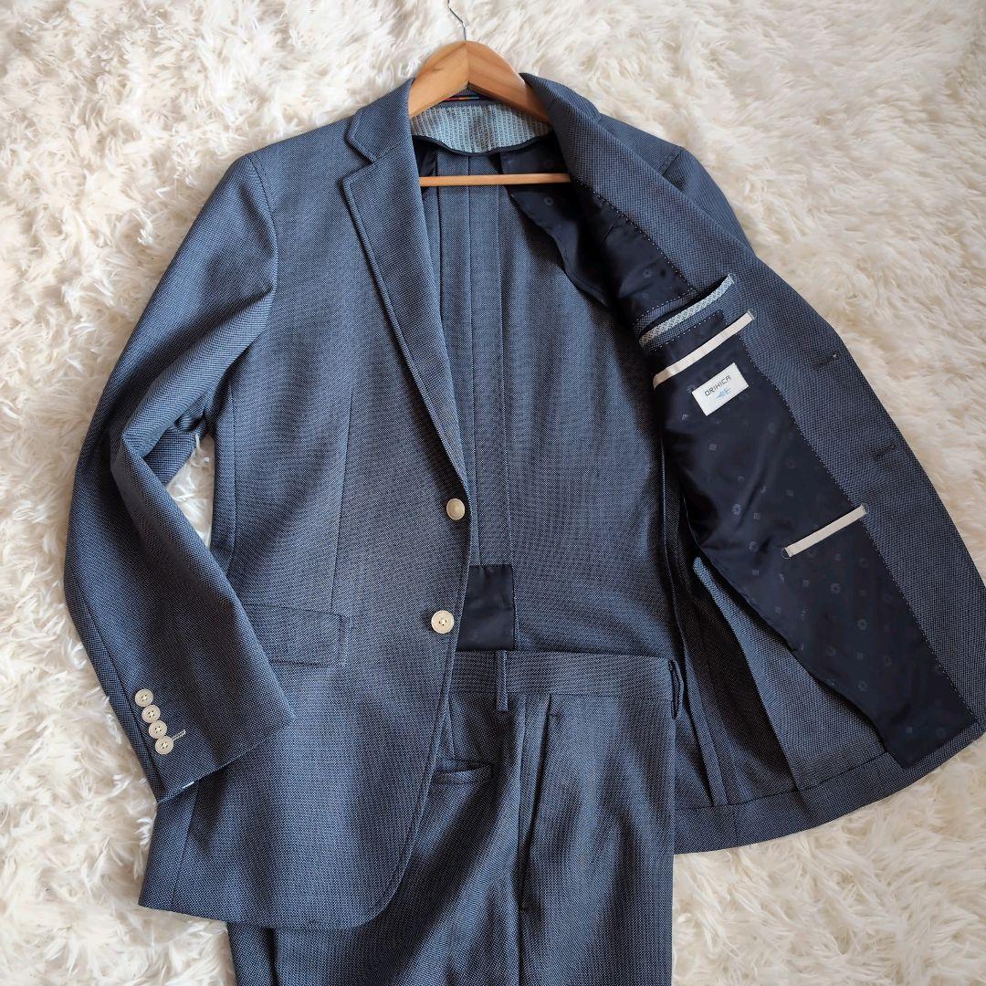 【美品 シェルボタン】オリヒカ スーツ セットアップ ストレッチ 洗える M