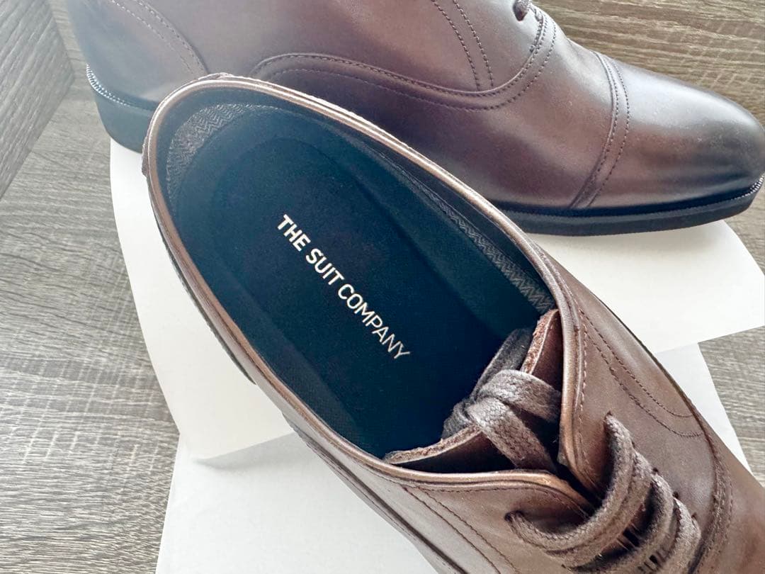 【新品】THE SUIT COMPANY ビジネスシューズ　ブラウン24.5cm