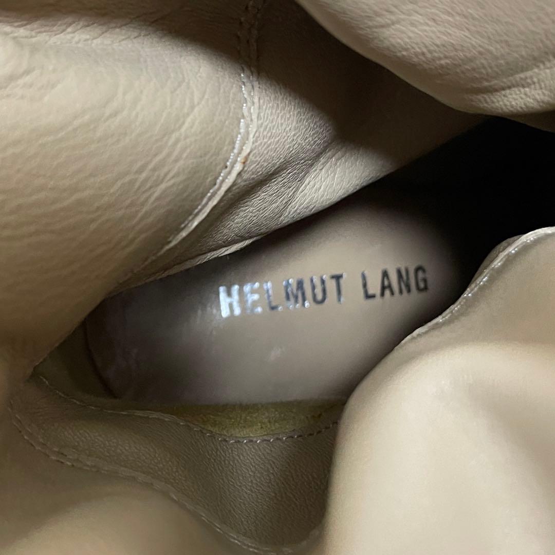 レア　ヘルムートラング　ボア　レザー　スエード　ショートブーツ　ピンヒール