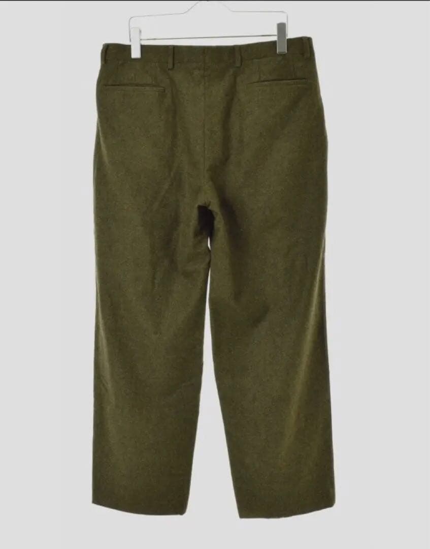 【希少】イートウツ 厚手ウールパンツ 緑 ワイドパンツ カーキ
