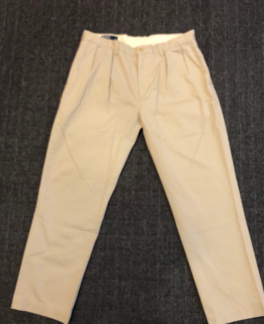90s ラルフローレン　ツータックチノ　ETHAN PANT スリランカ製