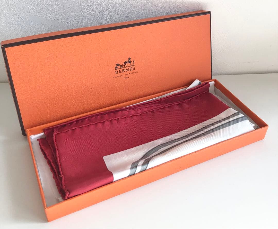 未使用品 HERMES エルメス シルク ハンカチ BRIDES de GALA