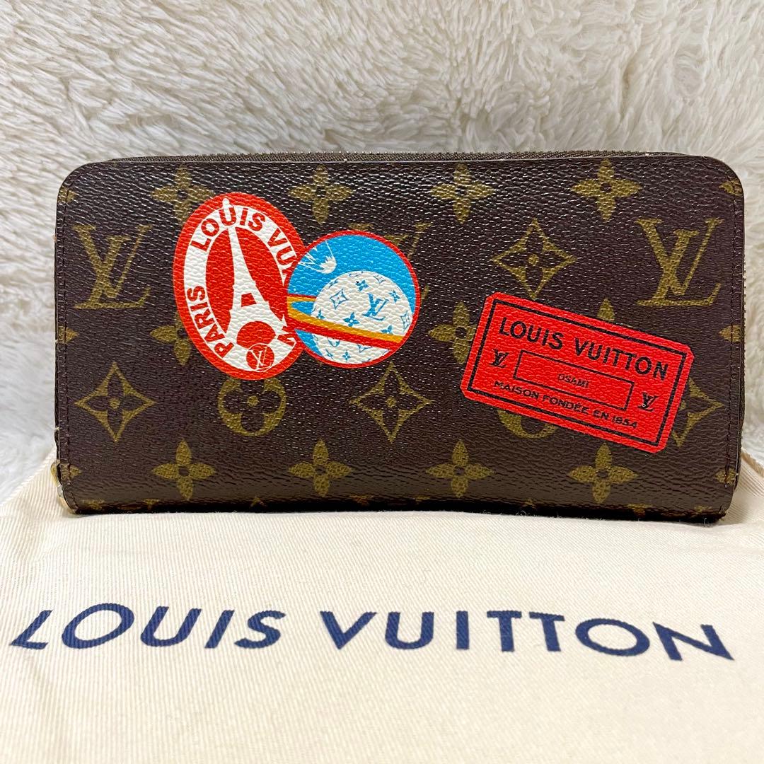 ルイヴィトン モノグラム ステッカー ジッピーウォレット コクリコ M62149