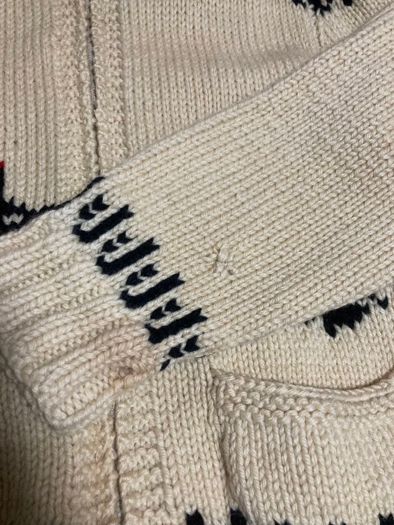 カウチンセーター　50s 60s古着　メンズ　ブルドーザー