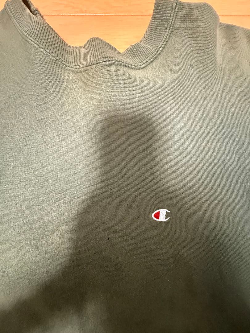 オ*ム様 90s USA製 チャンピオン リバースウィーブ 刺繍ロゴ 目あり無地