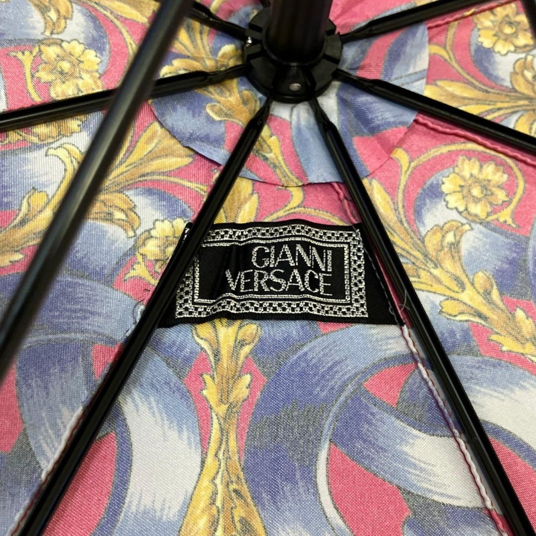 ジャンニ ヴェルサーチェ 長傘 雨傘 総柄 未使用品 日本製 ピンク系