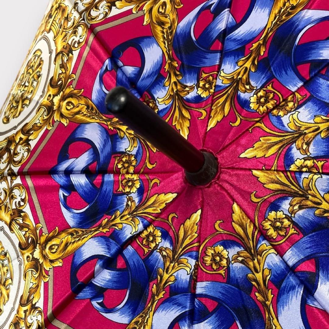 ジャンニ ヴェルサーチェ 長傘 雨傘 総柄 未使用品 日本製 ピンク系