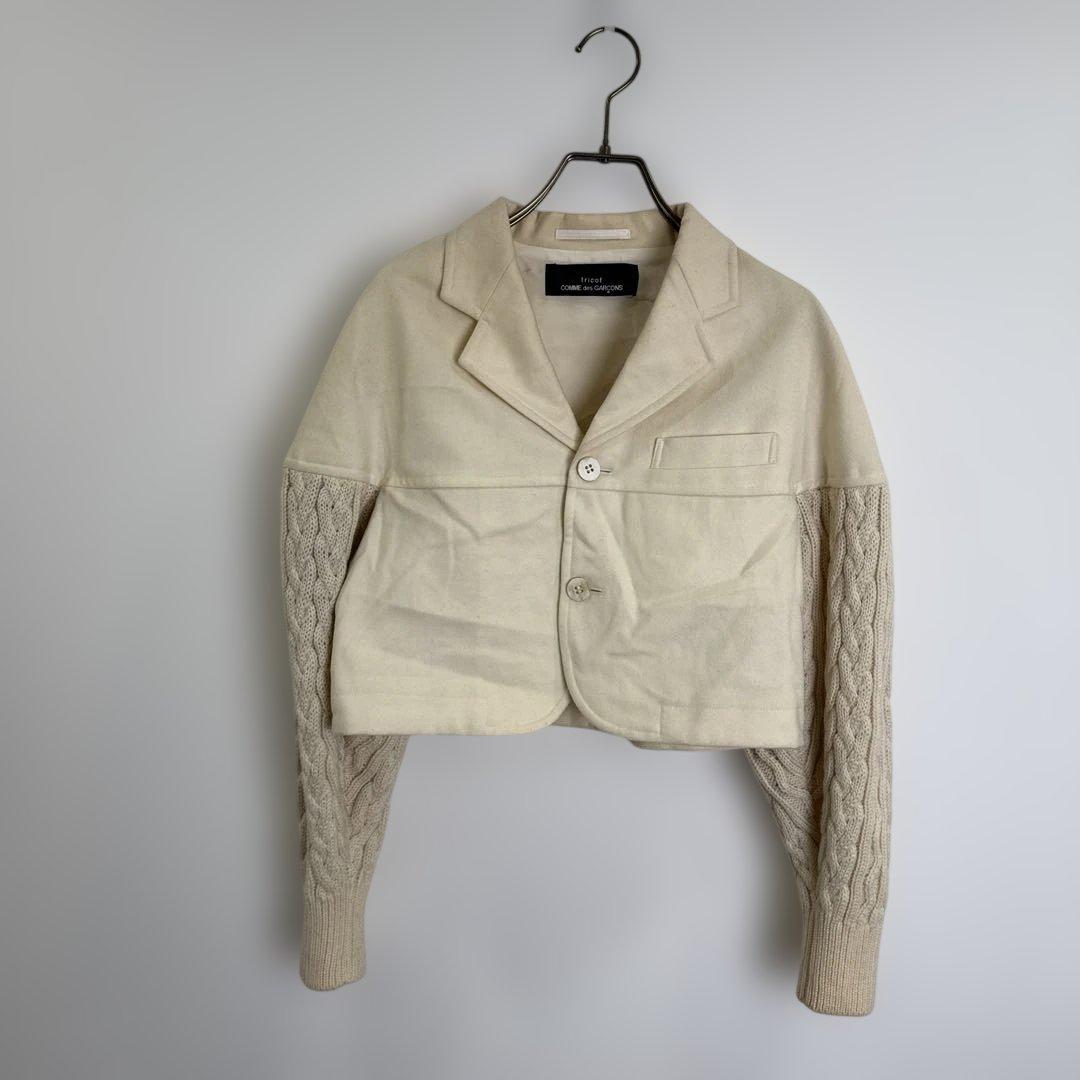 R00316 COMME des GARÇONS クリーム色テーラードジャケット