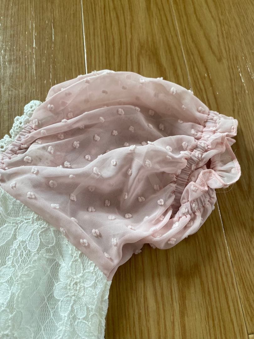 LIZ LISA ダブルレースアップオフショルワンピース レース ポコポコ