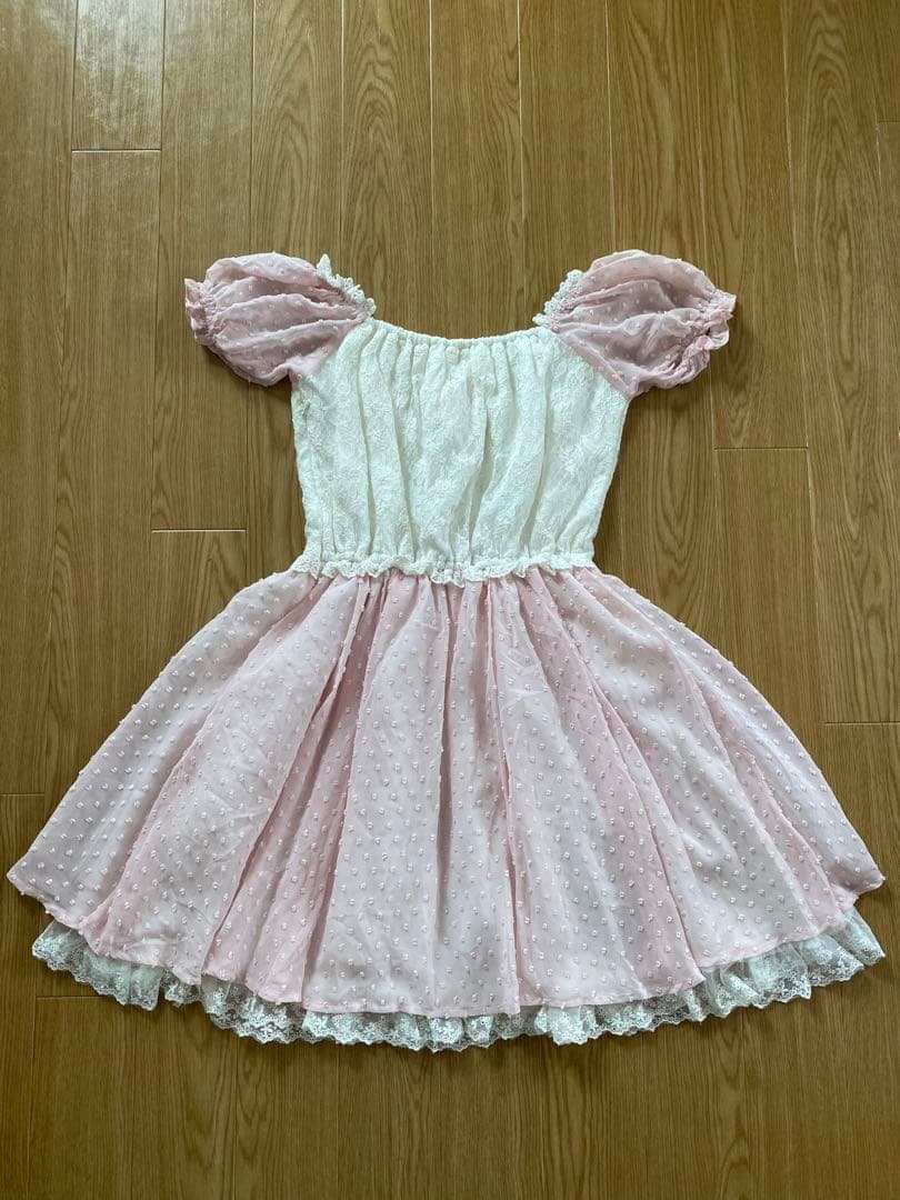 LIZ LISA ダブルレースアップオフショルワンピース レース ポコポコ