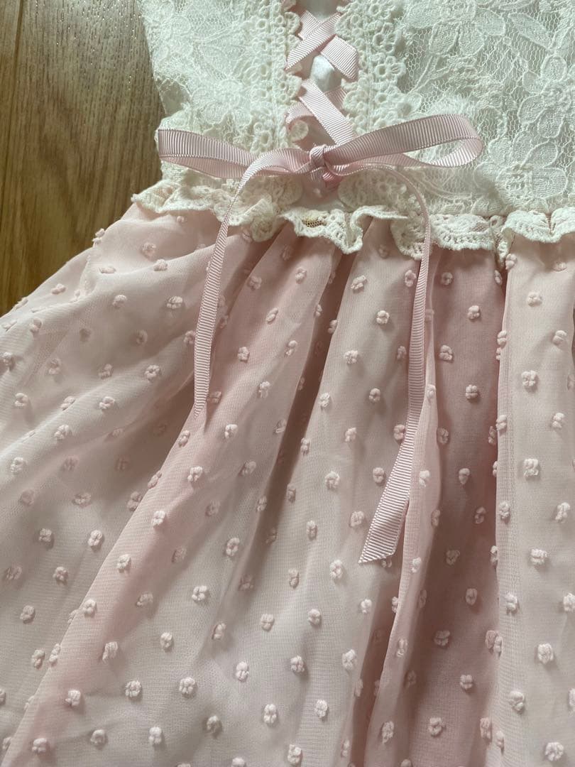 LIZ LISA ダブルレースアップオフショルワンピース レース ポコポコ