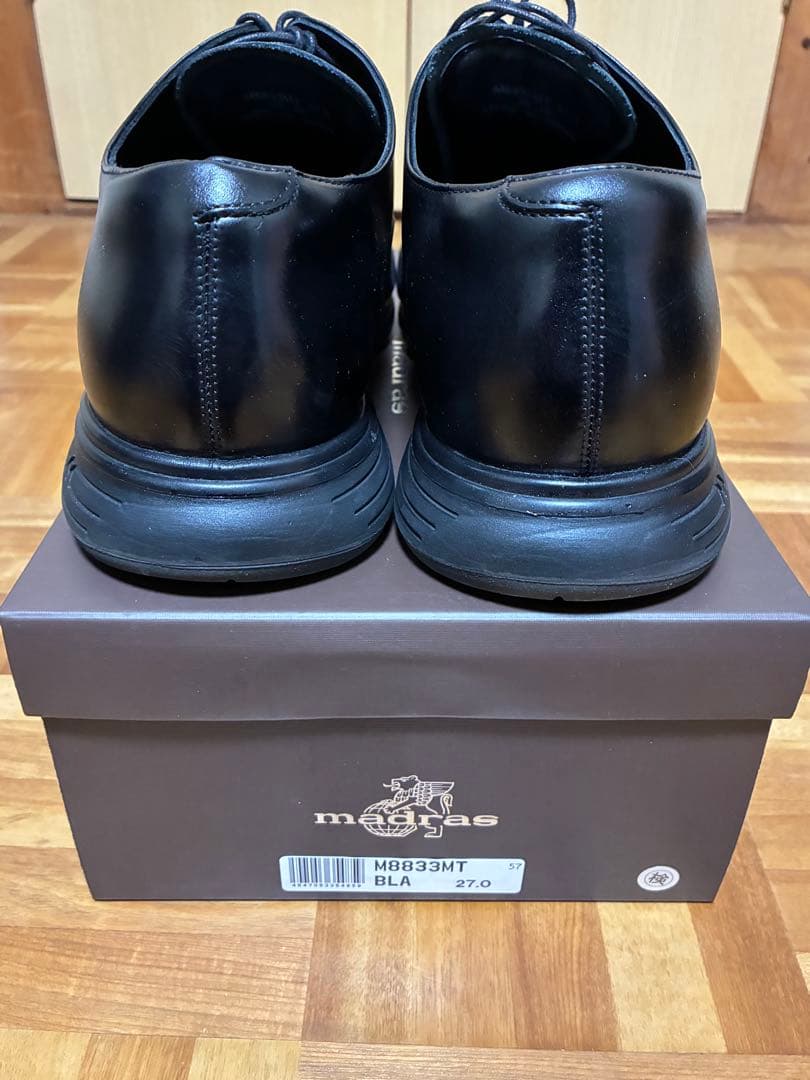 madras リカバリー メタインソール ストレートチップ レザーシューズ 27