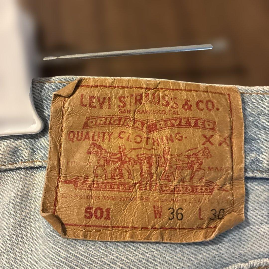 92年製 Levi's 501 USA製 アイスブルー W36 L30
