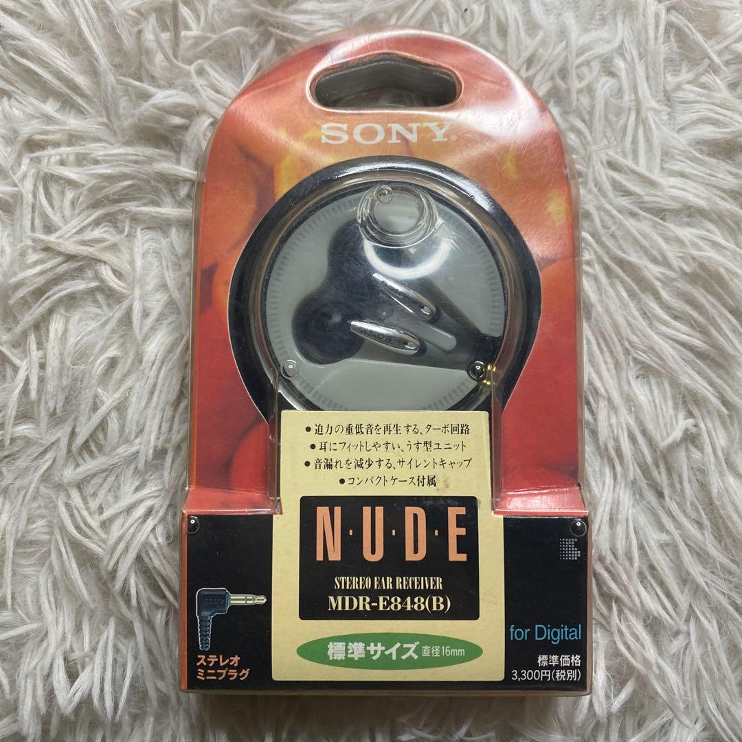 【未使用】ソニー　NUDE イヤホン　MDR-E848(B)