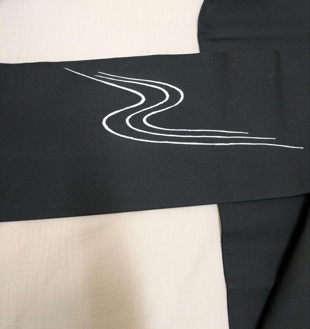 【ゑり善】塩瀬　☆金駒刺繍　銀刺繍　金箔　 流水柄　高級名古屋