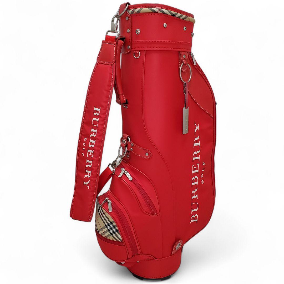 希少 BURBERRY キャディバッグ レッド