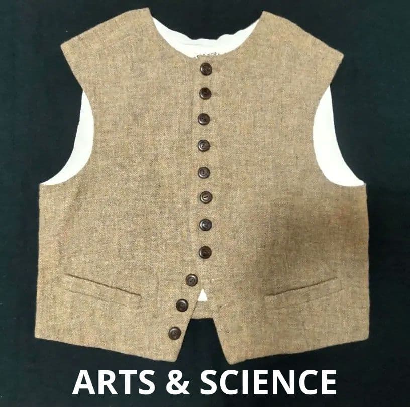 アーツ&サイエンス ARTS&SCIENCE ツィードベスト ボタンベストジレ