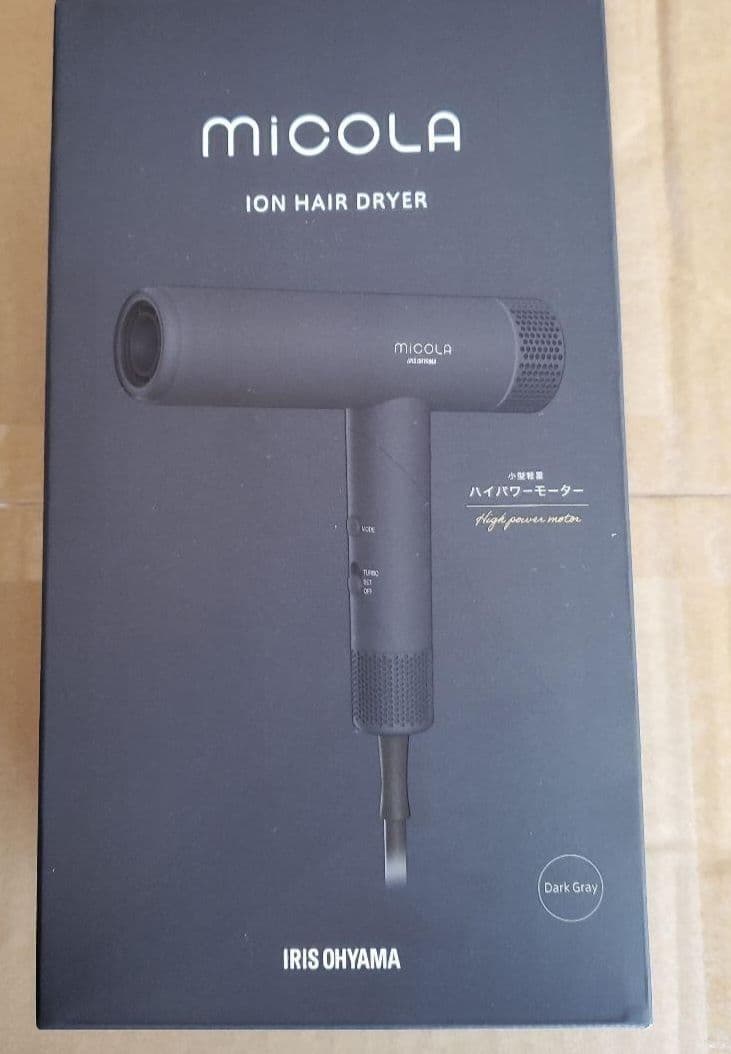 アイリスオーヤマ MICOLA イオンヘアドライヤー ダークグレー