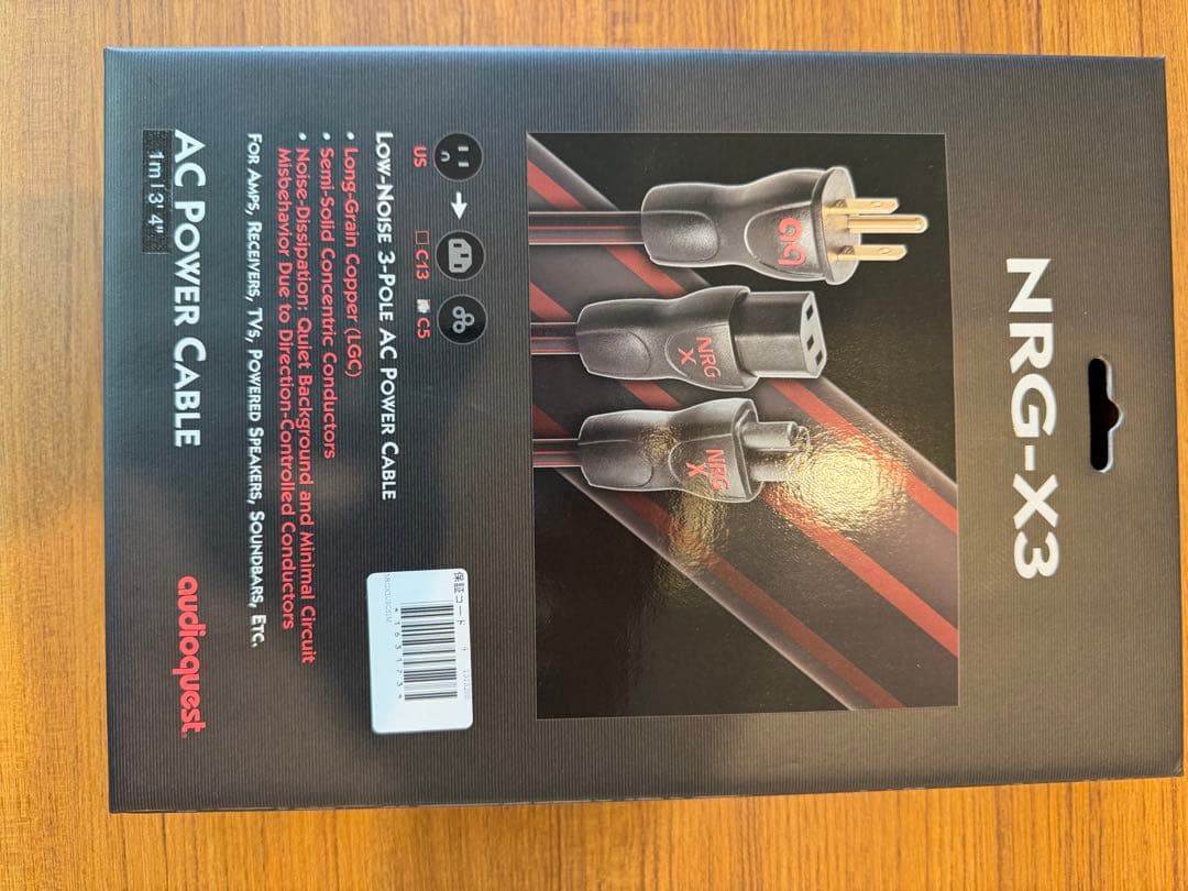 希少　audioquest NRG-X3 ACパワーケーブル