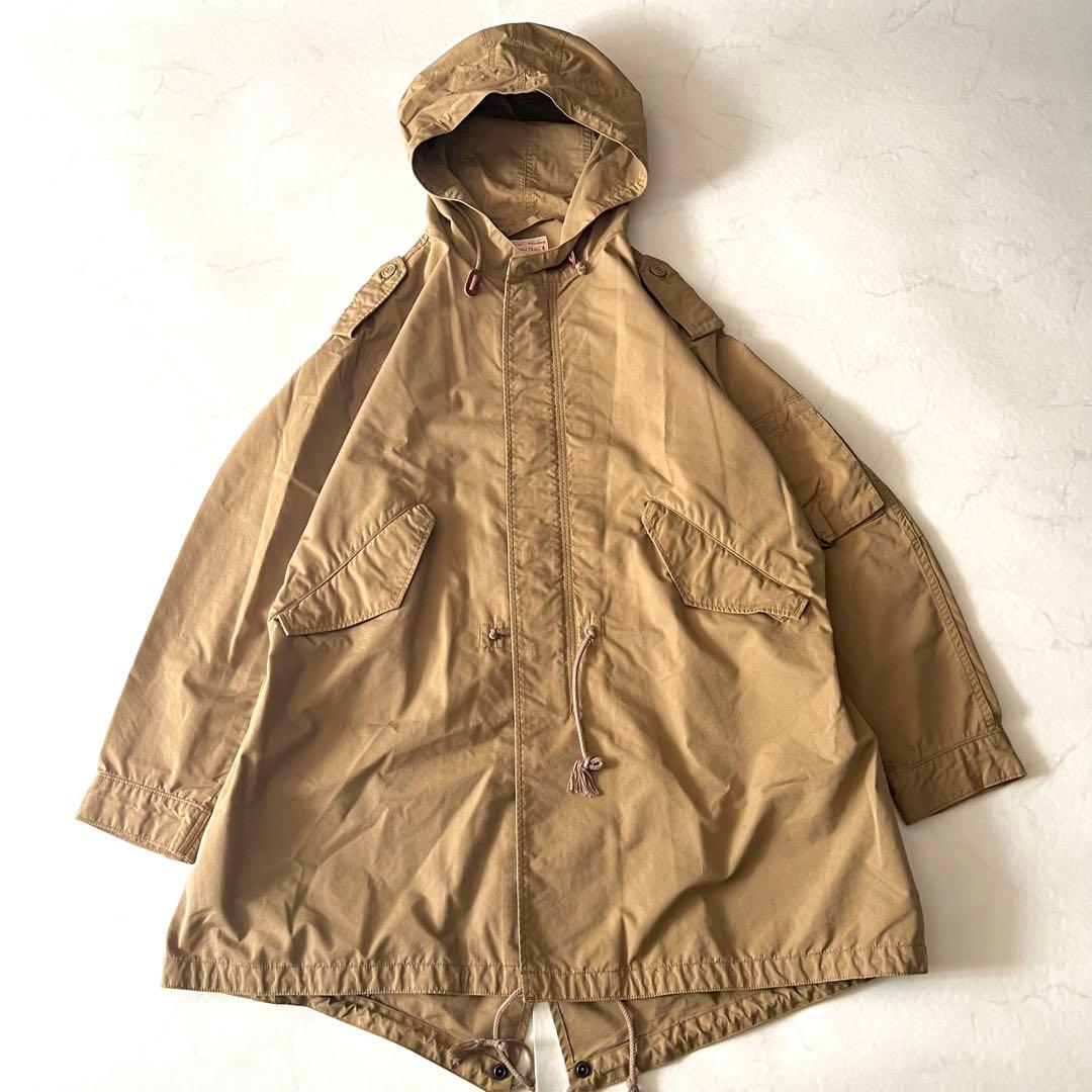 美品 ボンクラ モッズコート ミリタリー ブラウン ベージュ 38 ロング