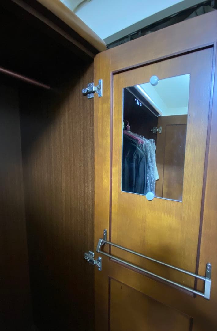 【販売期間2/8まで】木製衣類ハンガー収納タンス ブラウン　茶色