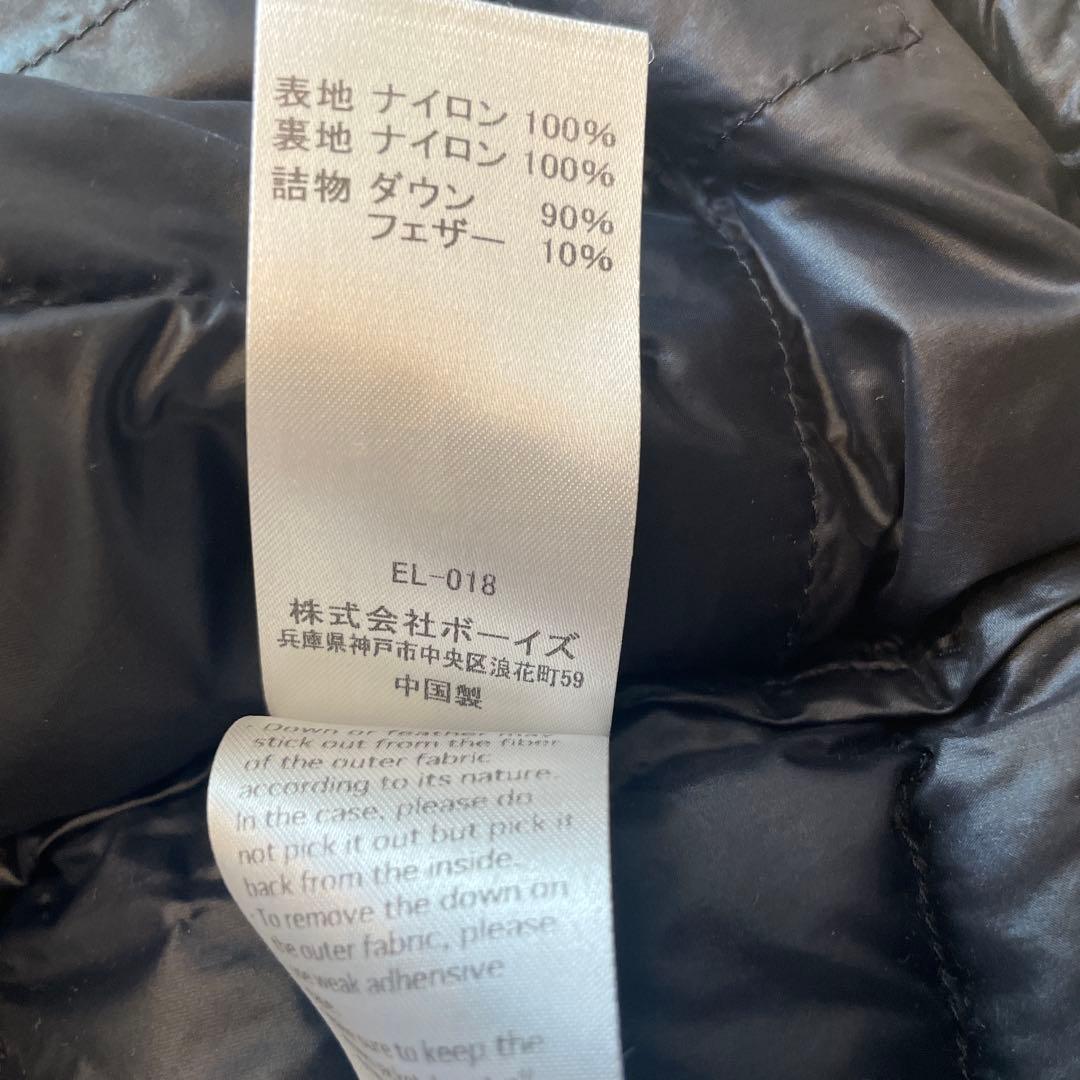 美品　ダントン DANTON ブラック ダウンベスト Lサイズ