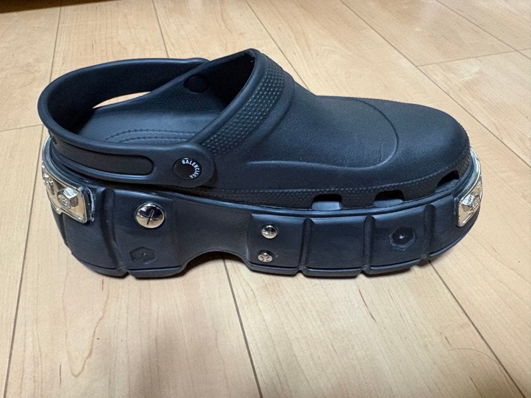 バレンシアガ クロッグサンダル ブラック ※スタッズ欠けあり／箱・付属品なし