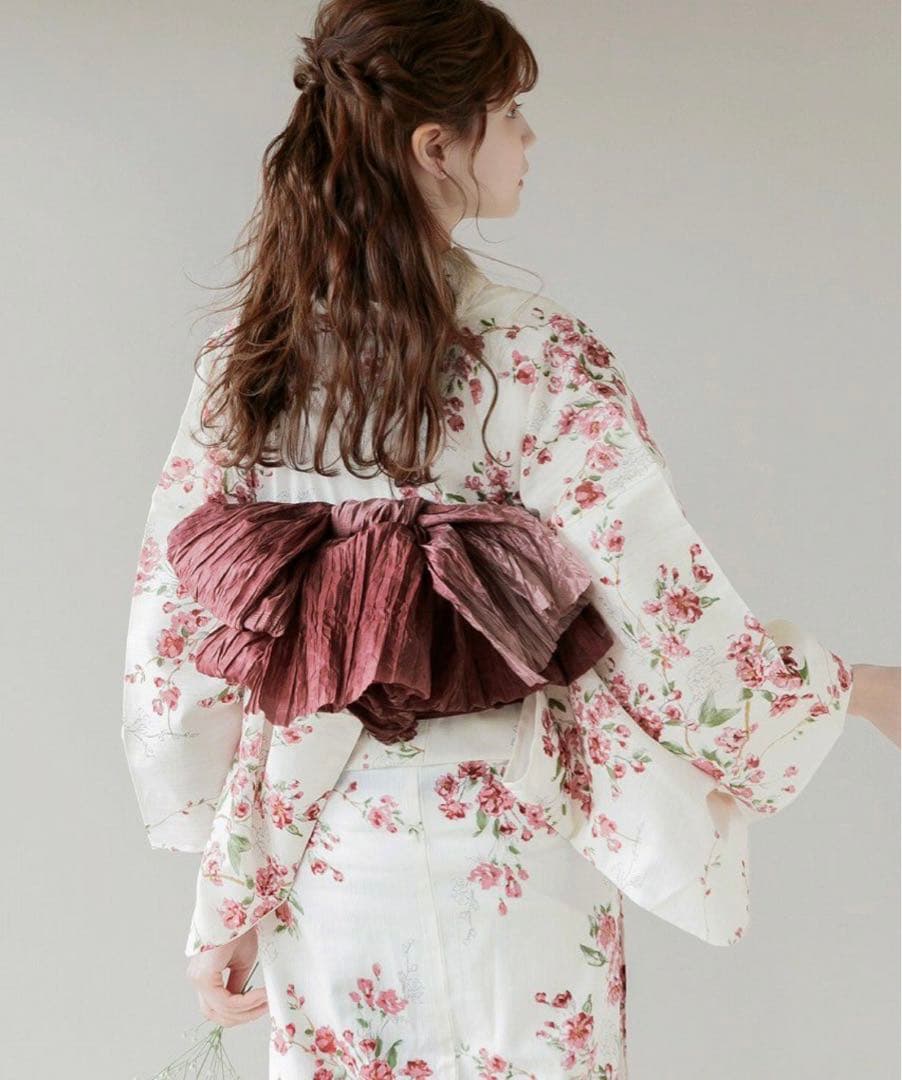 【新品未使用】Dita ディータ 初花月しらべ 浴衣5点セット 赤 ピンク