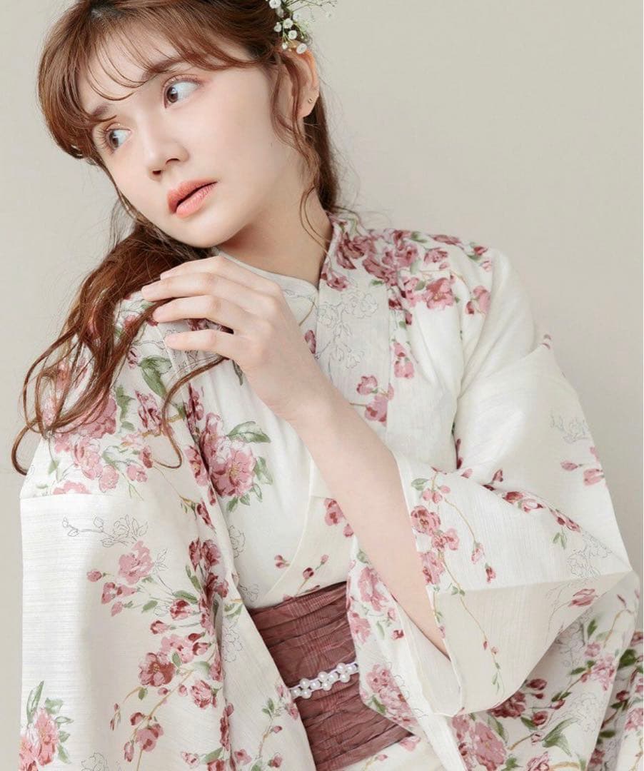 【新品未使用】Dita ディータ 初花月しらべ 浴衣5点セット 赤 ピンク